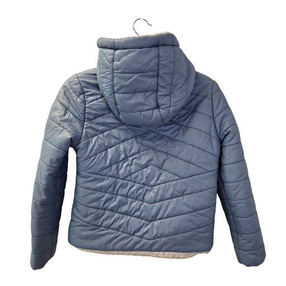 Michael Michael Kors Hooded Sherpa Lined Full Zip Puffer Jacket Size Girl's 10/1 - Picture 2 of 8